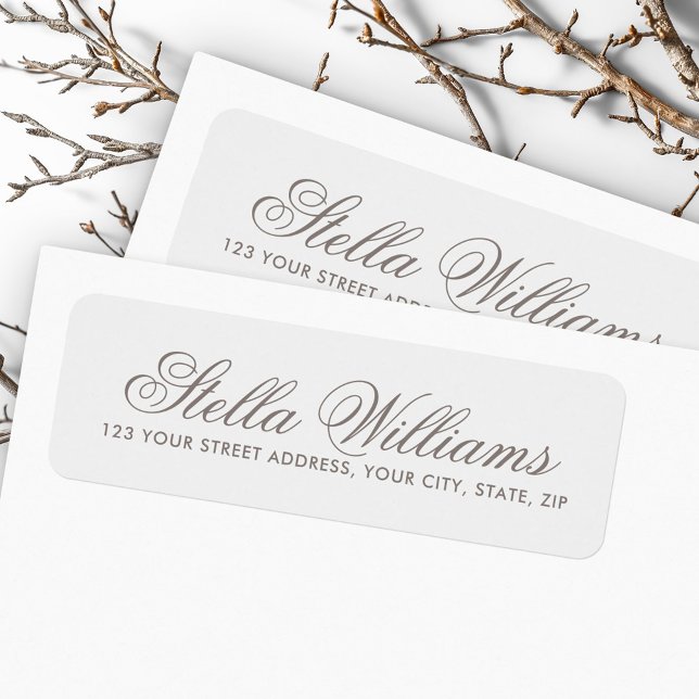 Romantic light gray calligraphy script (Romantic light gray calligraphy script label)