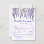 Romantic Lilac Wisteria Garden Wedding RSVP Card<br><div class="desc">Die RSVP-Karte bietet Ihnen eine hervorragende Aquarelllik-Glyzine mit Menüauswahl, die die ätherische Schönheit von Lavendelblüten, grünen Blätter und einer wunderschönen, pastellfarbenen, lila Schmetterlingssäule-Silhouette zeigt. Dieses bezaubernde Design ist die perfekte Wahl für Frühjahrsgärtnereien, skurrile Märchenfeiern oder naturlich inspirierte Hochzeiten. Passen Sie die Textfelder mit Ihren eigenen UAWG an, sodass Ihre Gäste...</div>