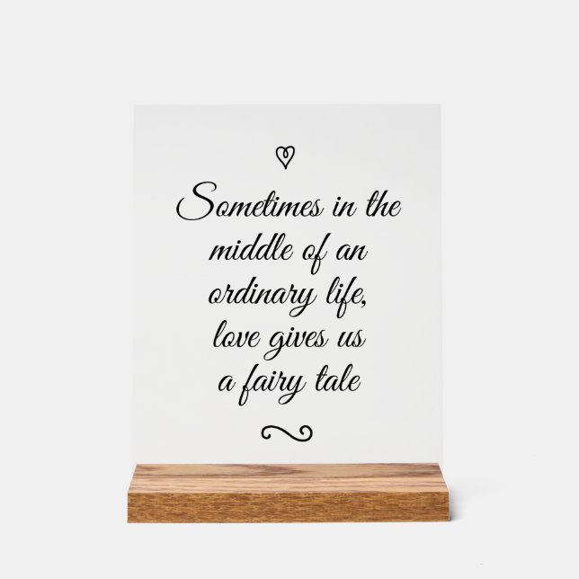 Romantic Love Calligraphy Fairy Tale Wedding (Recto)