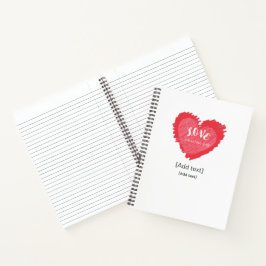 Romantic Love Heart Custom Name Journal - Gift for Notizbuch