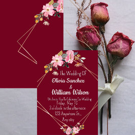 Romantic Love Magical Red Wedding  Einladung