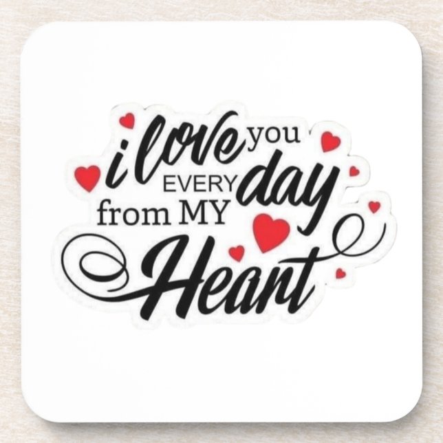 Romantic Love Quote Getränkeuntersetzer (Vorderseite)