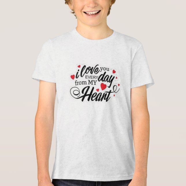 Romantic Love Quote Tri-Blend Shirt (Vorderseite)