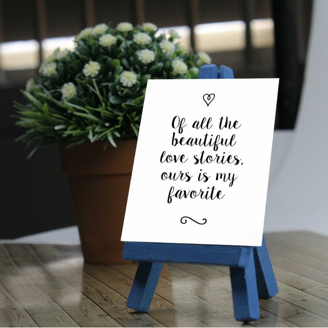 Romantic Love Story Wedding Calligraphy Keepsake Poster (Von Creator hochgeladen)