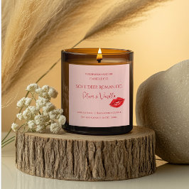 Romantic Luxury Love Design - Velvet Kiss Candle  Quadratischer Aufkleber
