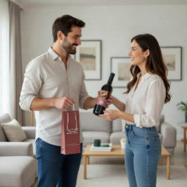 Romantic message personalized geschenktüte für weinflaschen