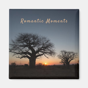 Romantic Momente Sunset Sacred Baobabs, Foto von Magnet