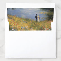 Romantic Monet Painting Inspired Envelope Liners