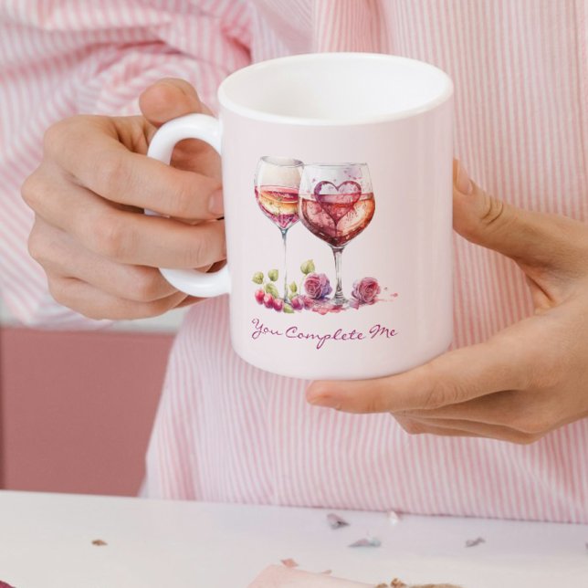 Romantic Mug – You Complete Me Quote Kaffeetasse (Von Creator hochgeladen)