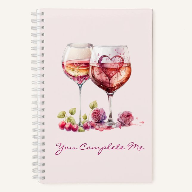Romantic Notebook – You Complete Me Poem Notizbuch (Vorderseite)