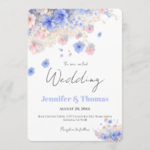 Romantic Pastel Cottagecore Wildflowers Wedding