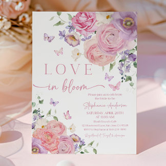Romantic Pastel Floral Bridal Shower Invitation Einladung