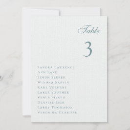 Romantic pastel flowers Wedding Table Seating Card Einladung