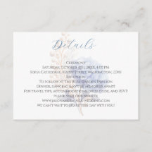 Romantic Pearl Hydrangea Blue Waterercolor Wedding