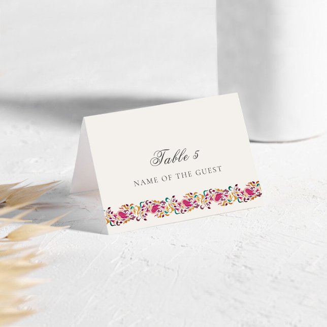 Romantic Pearl Swan Floral Wedding Place Card Tischnummer (Von Creator hochgeladen)
