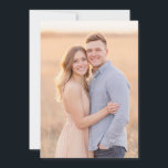 Romantic Photo Einladung<br><div class="desc">This wedding invitation design captures a warm and romantic ambiance, perfect for couples celebrating their love. The soft color palette of pastel tones evokes a serene and elegant mood, complemented by the gentle embrace depicted in the photo area. Ideal for an intimate outdoor ceremony or reception, this design exudes a...</div>