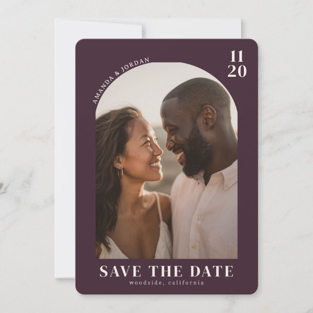 Romantic Photo Save The Date (Vorderseite)