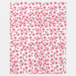 Romantic pink Cherry blosson Fleecedecke