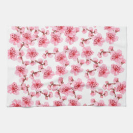 Romantic pink Cherry blosson Geschirrtuch