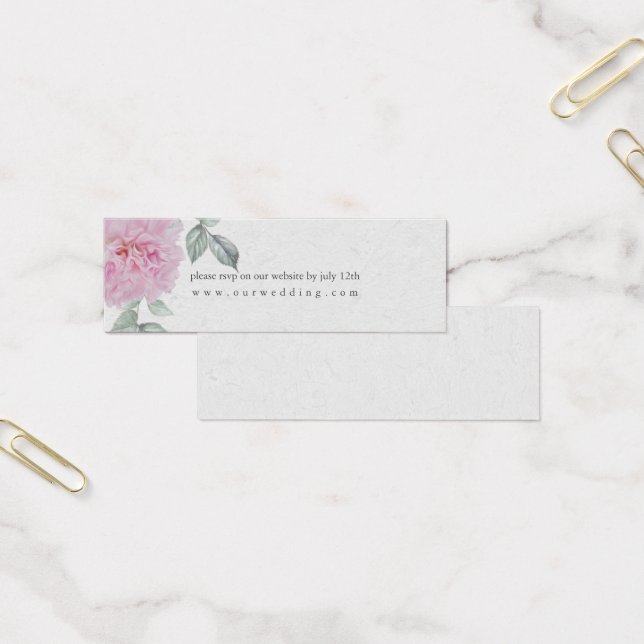 Romantic Pink Peonies Site Mariage RSVP (Bureau)