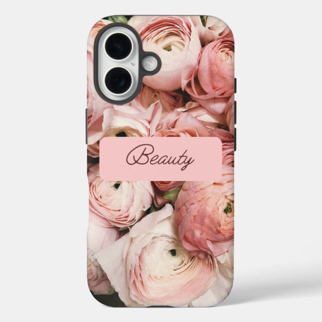 Romantic Pink  Peony iPhone 16 / iPad case (Rückseite)