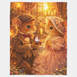Romantic Proposal Couple Gift Engagement Love Fleecedecke