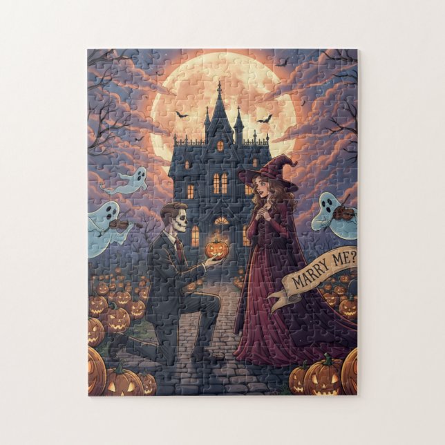 Romantic Proposal Halloween Puzzle (Vertical)