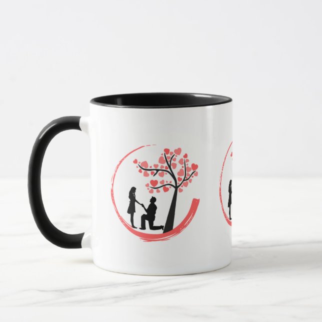 Romantic Proposal Moment Tasse (Links)