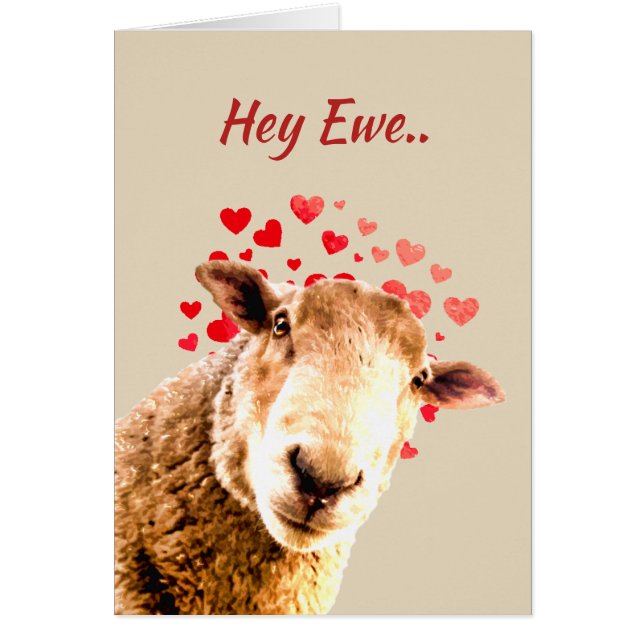 Romantic Pun Love Ewe Drôle Mouton Humour animal (Devant)