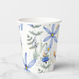 Romantic purple botanical wallpaper pappbecher