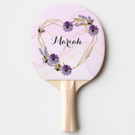 Romantic purple flower bouquet abstract background tischtennis schläger