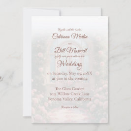 Romantic Rose Arch Pink Door Wedding Invitation Einladung
