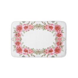Romantic Rose Frame Memory Foam Bath Mat Badematte