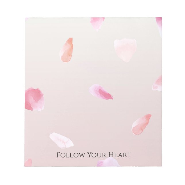 Romantic Rose Petals Notizblock (Vorderseite)
