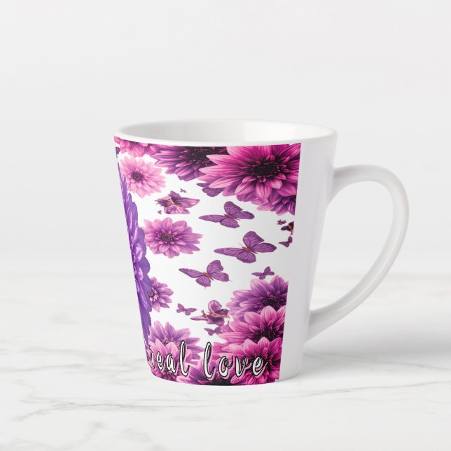 Romantic Rosy Floral Milchtasse (Rechts)