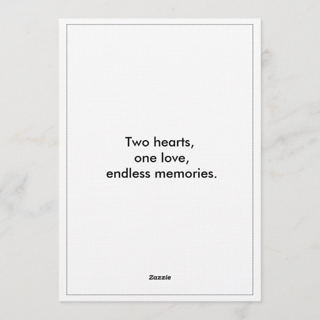 Romantic Script Wedding Invitation – Customizable  Einladung (Rückseite)