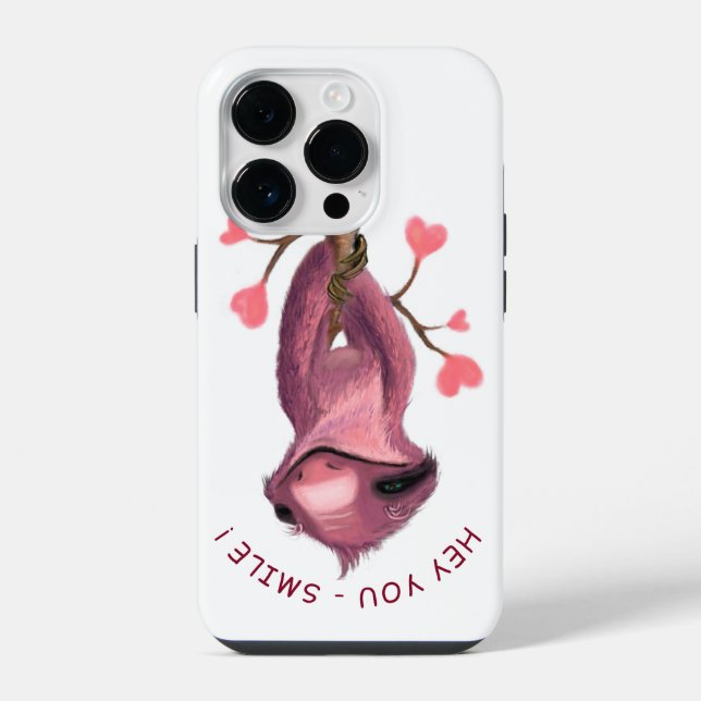 Romantic Sloth - Smile Case-Mate iPhone Case 14 Pro Hülle (Rückseite)