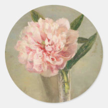 Romantic soft pink peony in vase