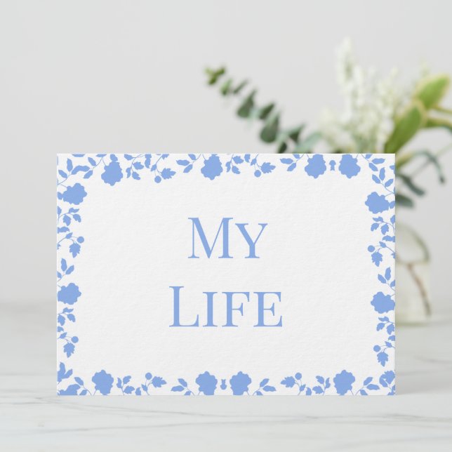 Romantic Soft Pretty Song Noms Cartes de table (Debout devant)