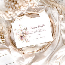 Romantic Spring Floral Baby Shower Diapper Raffle