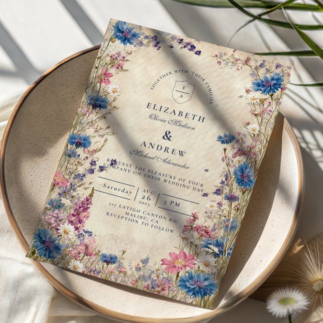 Romantic Spring Wildflower Wedding Einladung (Von Creator hochgeladen)