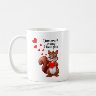 Romantic Squirrel Mug - I love you Kaffeetasse