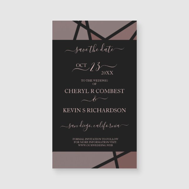 Romantic Stained Glass Imitation for Wedding Magnetkarte (Vorderseite)