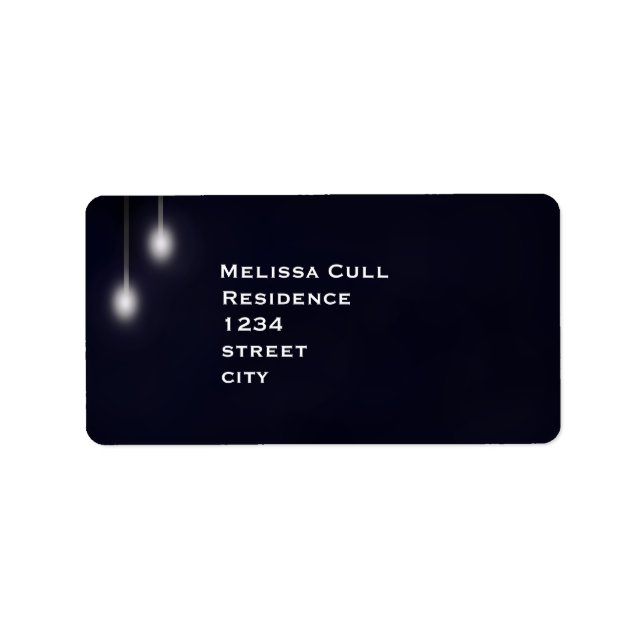 Romantic Street Light Blue Rücksendeadresse Adressaufkleber (Vorne)