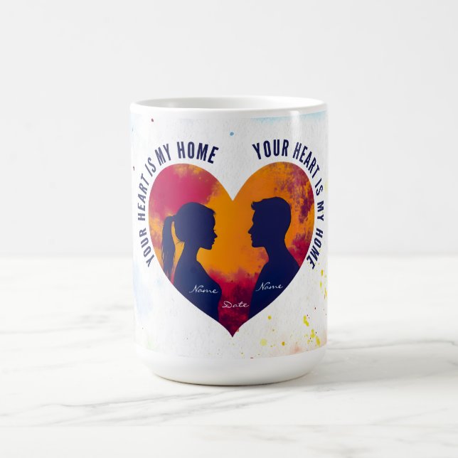 Romantic Sunset Soulmates Your Heart My Home Mug (Centre)