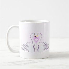 Romantic Swan Love Elegant Double-Sided Mug Cup Kaffeetasse