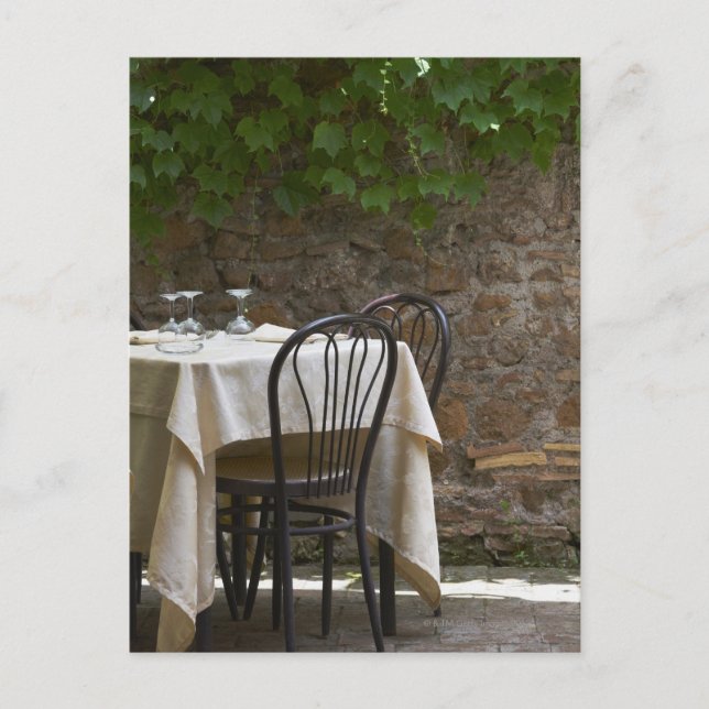 romantic table for two postkarte (Vorderseite)