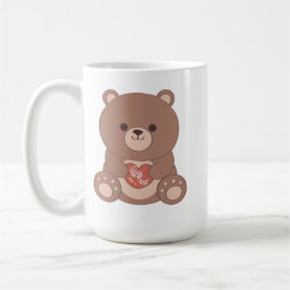 Romantic Teddy Bear & Hearts Mug Kaffeetasse