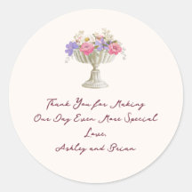 Romantic Tuscan Garden Urn with Flowers Wedding