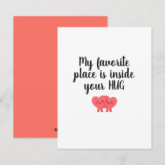 Romantic Valentine Card for Husband Love Hug Feiertagskarte